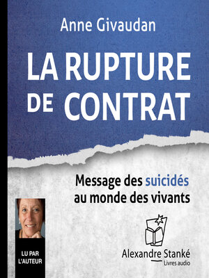 cover image of La rupture de contrat